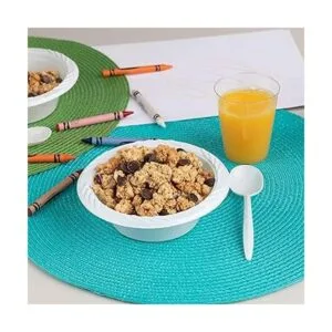 Tazones de plástico blancos de 12 onzas 100 unidades los