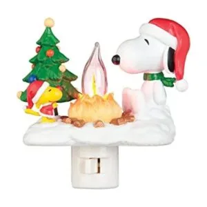 Snoopy By Camp Fire Enchufe giratorio de poliresina de_1