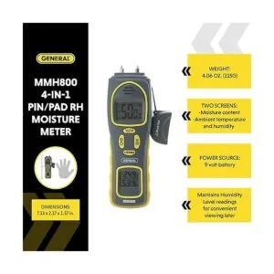 General Tools MMH800 medidor de humedad tipo pin o sin_5