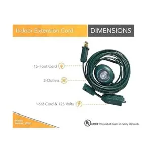 Alargador Woods con interruptor con luz de 11203 vatios_2