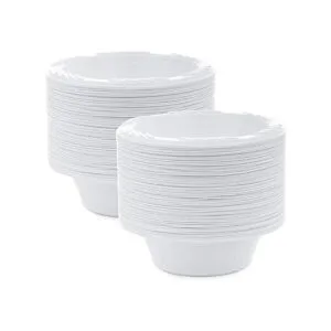 Tazones de plástico blancos de 12 onzas 100 unidades los