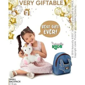 Naturally KIDS Mochila pequeña de unicornio para niñas