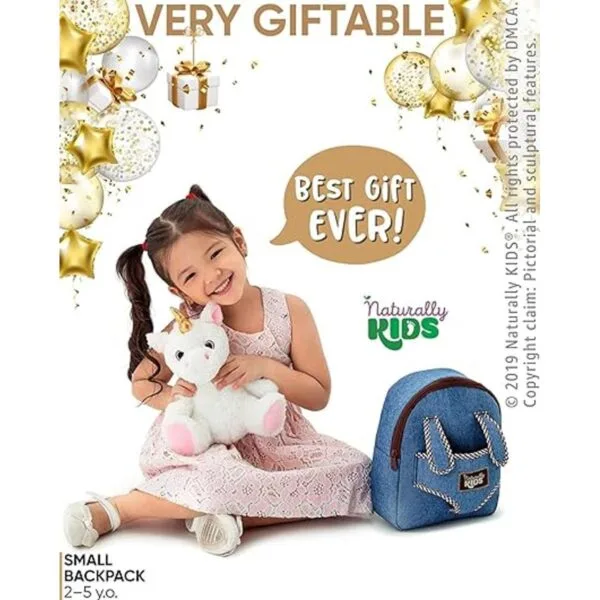 Naturally KIDS Mochila pequeña de unicornio para niñas