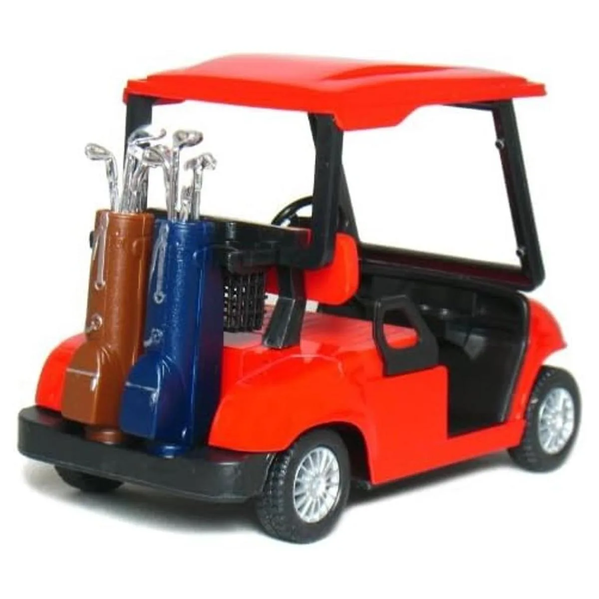 KiNSFUN Carrito de golf rojo de 4 pulgadas modelo de_3