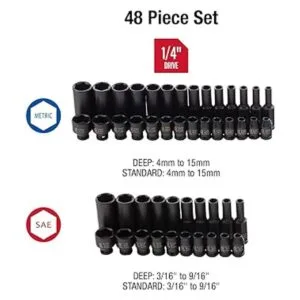 Sunex 1848 Juego de llaves de impacto SAE y métricas de_2