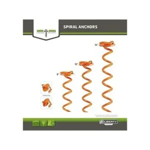 Liberty Outdoor ANCFR16ORGA Anclaje de tierra en espiral