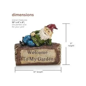 Alpine Corporation Decoración de estatua de patio y gnomo_3