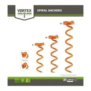 Liberty Outdoor ANCFR10ORGA Anclaje de tierra en espiral