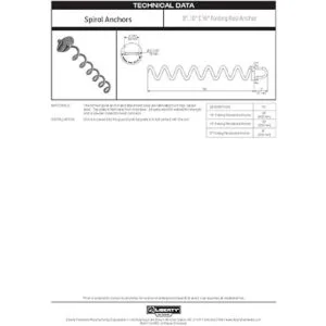 Liberty Outdoor ANCFR10ORGA Anclaje de tierra en espiral