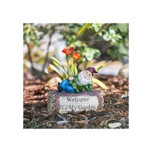 Alpine Corporation Decoración de estatua de patio y gnomo_2