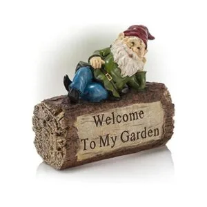 Alpine Corporation Decoración de estatua de patio y gnomo_1