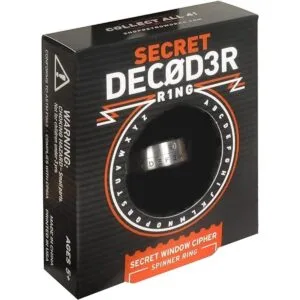 Anillo Decodificador Ventana Secreta Plata Tamaño 12_2