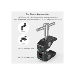 SMALLRIG Super abrazadera con rosca de 14 y 38 para_3
