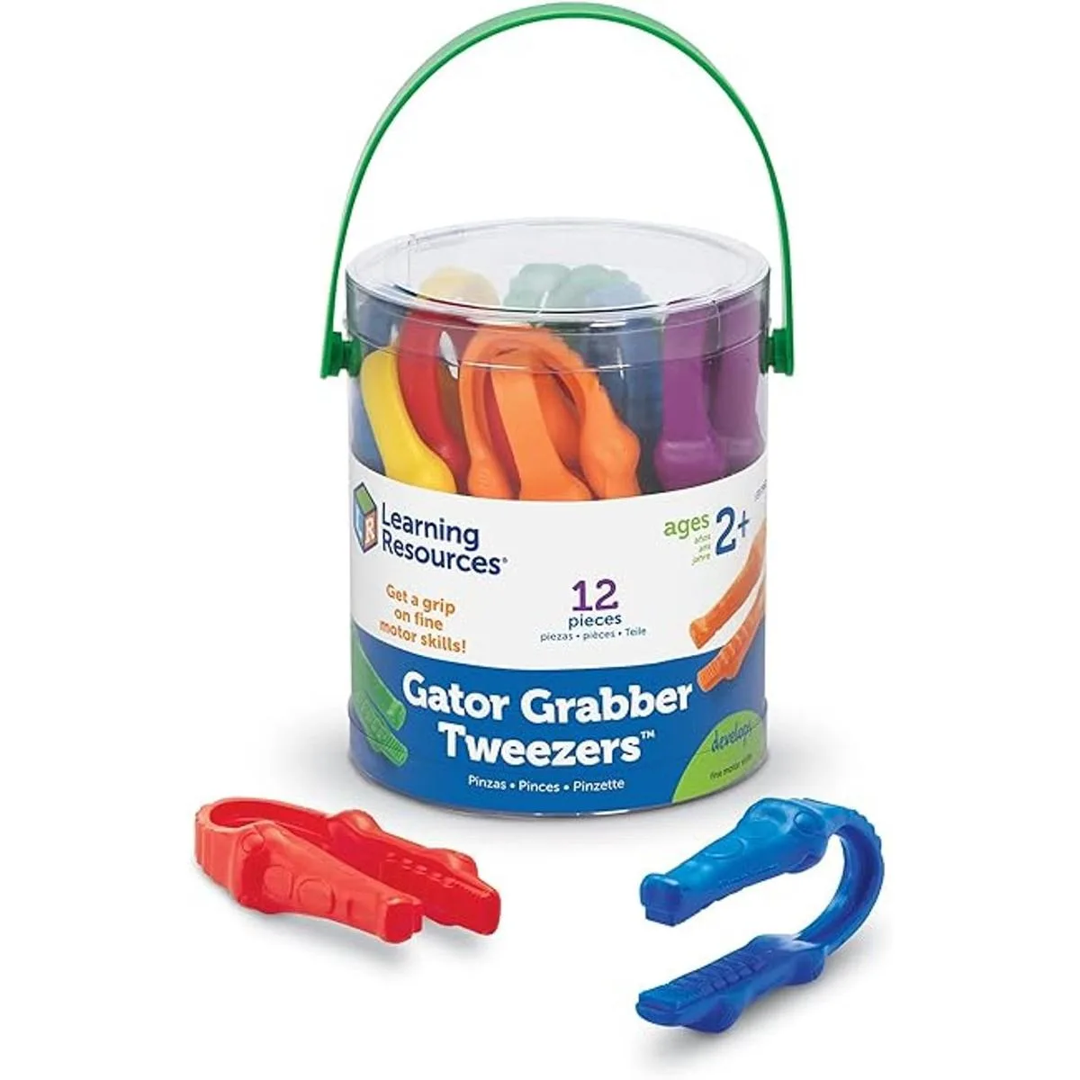 Learning Resources Pinzas de agarre Gator 12 piezas_1