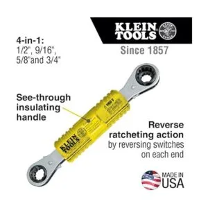 Klein Tools KT223X4INS Llave de caja 4 en 1 con aislación_2
