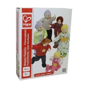 Hape Juego familiar de muñecas caucasianas para casa de_2