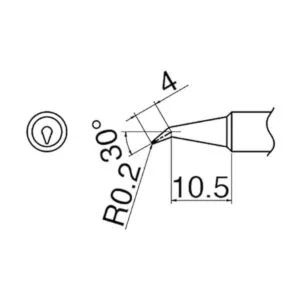 Hakko T18BR02 Punta de soldadura de la serie T18 para