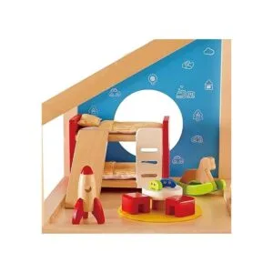 Muebles de madera para habitación de casa de muñecas con