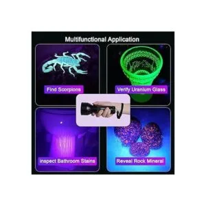 Escolite Linterna UV de luz negra 51 LED de 395 nM_5