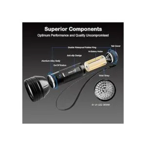 Escolite Linterna UV de luz negra 51 LED de 395 nM_6