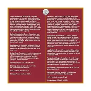 Saman sam801 1L 1Quart Dead Flat Clear Coat_2