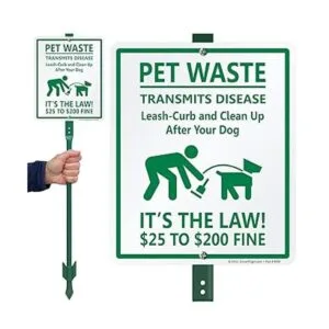 SmartSign Pet Waste Transmits Disease Clean Up After Your_2
