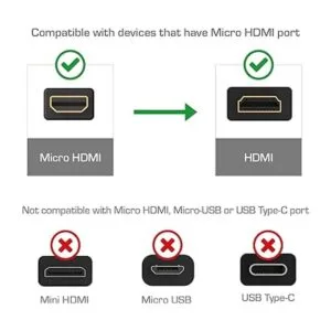 Cmple Adaptador de cable micro HDMI macho a macho de alta_4