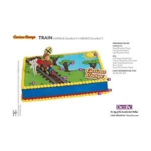 DecoSet Curious George Train Juego de 4 piezas figuras_5