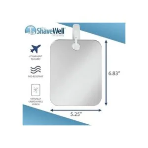 Shave Well Deluxe Espejo de ducha antiniebla espejo de_4