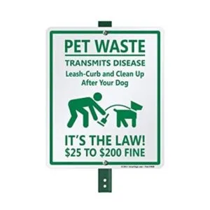 SmartSign Pet Waste Transmits Disease Clean Up After Your_1