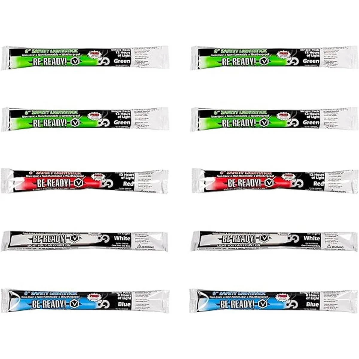 Paquete de 10 barras de luz químicas militares de 12 horas_1