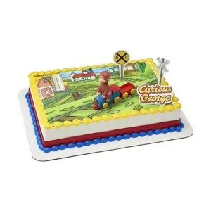 DecoSet Curious George Train Juego de 4 piezas figuras_3