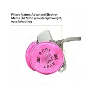 Mascarilla respiratoria de protección P100 de medio rostro_3