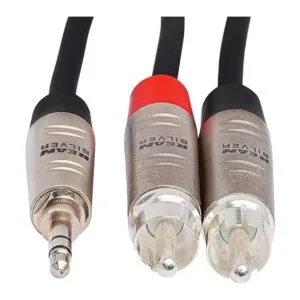 Hosa HMR003Y Cable de audio 0.138 in TRS a doble RCA 3_4