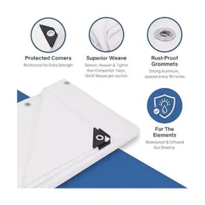 Kotap TRW0820 Lona de polietileno resistente de 8 mil con