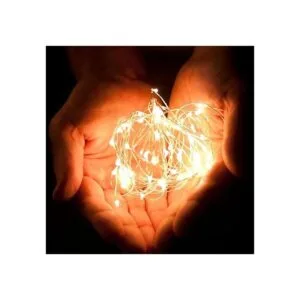 Rtgs Micro Cadena delgada de 100 luces LED de color blanco