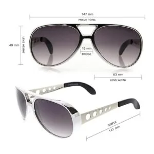 Gafas de sol grandes Elvis King of Rock Roll TCB_4