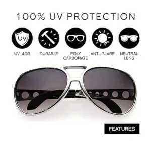 Gafas de sol grandes Elvis King of Rock Roll TCB_2
