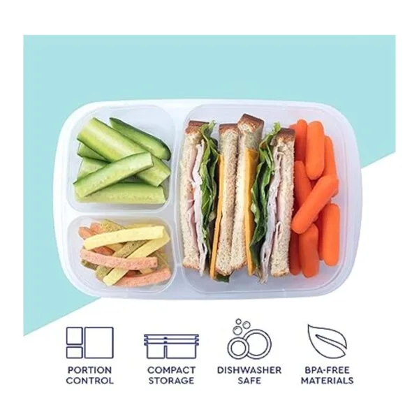 Lonchera Easylunchboxes 3 compatimientos Bento_3