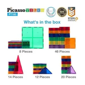 Juego de construcción de 100 piezas magnéticas_2