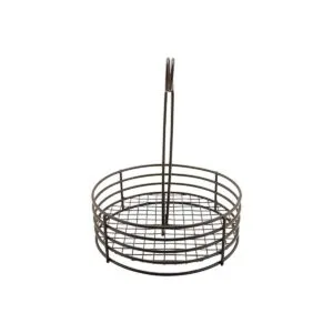 Carrito de mesa pequeño y redondo 712 de color negro_5