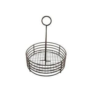 Carrito de mesa pequeño y redondo 712 de color negro_3