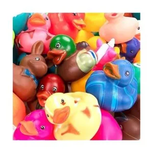 Kangaroo Surtido de juguetes de baño de pato de goma_2