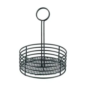 Carrito de mesa pequeño y redondo 712 de color negro_2