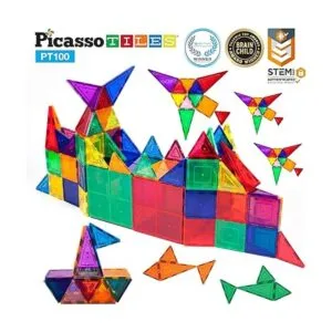 Juego de construcción de 100 piezas magnéticas_3