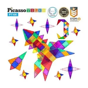 Juego de construcción de 100 piezas magnéticas_5