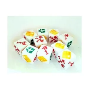 Nakimo Dados blancos en blanco de 0.630 in paquete de 50_6