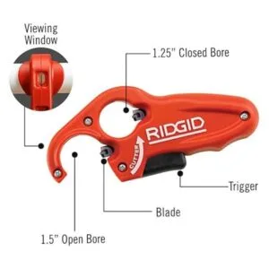 RIDGID Cortatubos de drenaje de plástico modelo PTEC 3000_5
