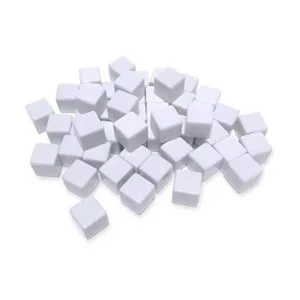 Nakimo Dados blancos en blanco de 0.630 in paquete de 50_1