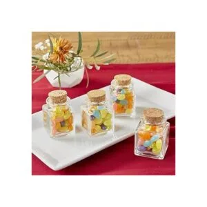 Kate Aspen Tarro cuadrado de cristal con tapón de_4